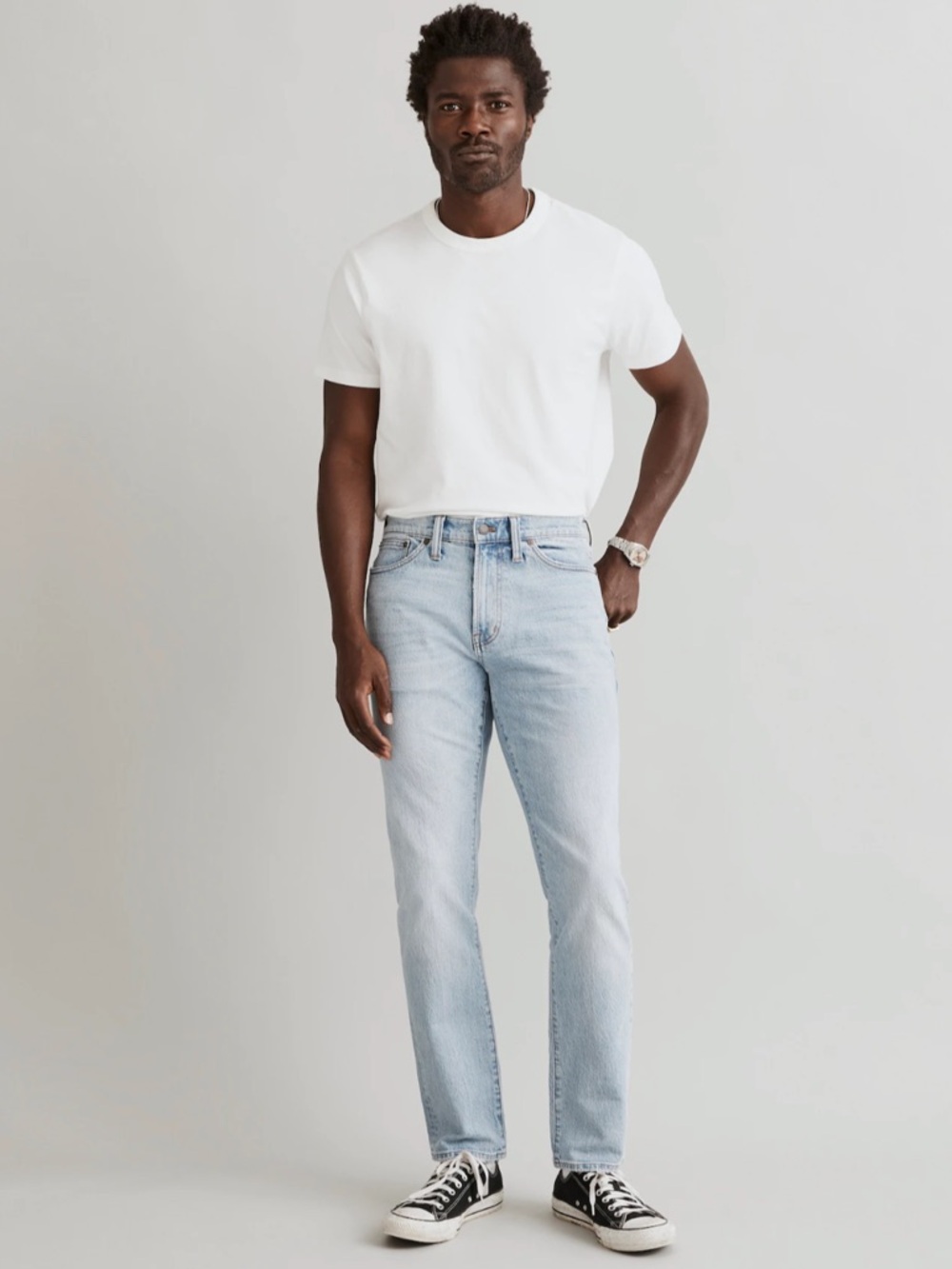 Madewell Becklow Blue Wash Denim Athletic Slim Jeans Men's Size 31x32